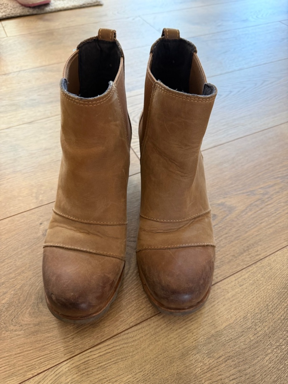Sorel Brown Leather Ankle Booties